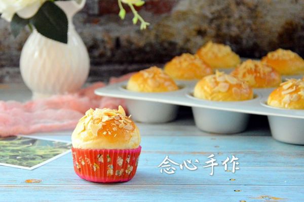 卡士达小餐包+#在