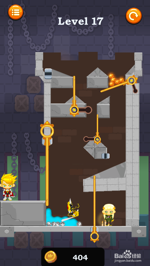 如何通过Caio Hero Rescue的Level 17？