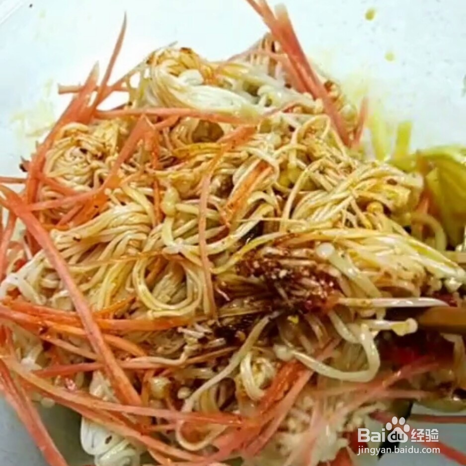 凉拌金针菇教程