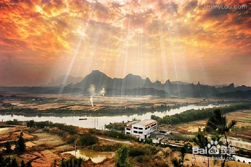 实战经验:PS怎样给霞光图片增加耶稣透射光