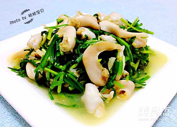 韭菜炒鸟贝的做法