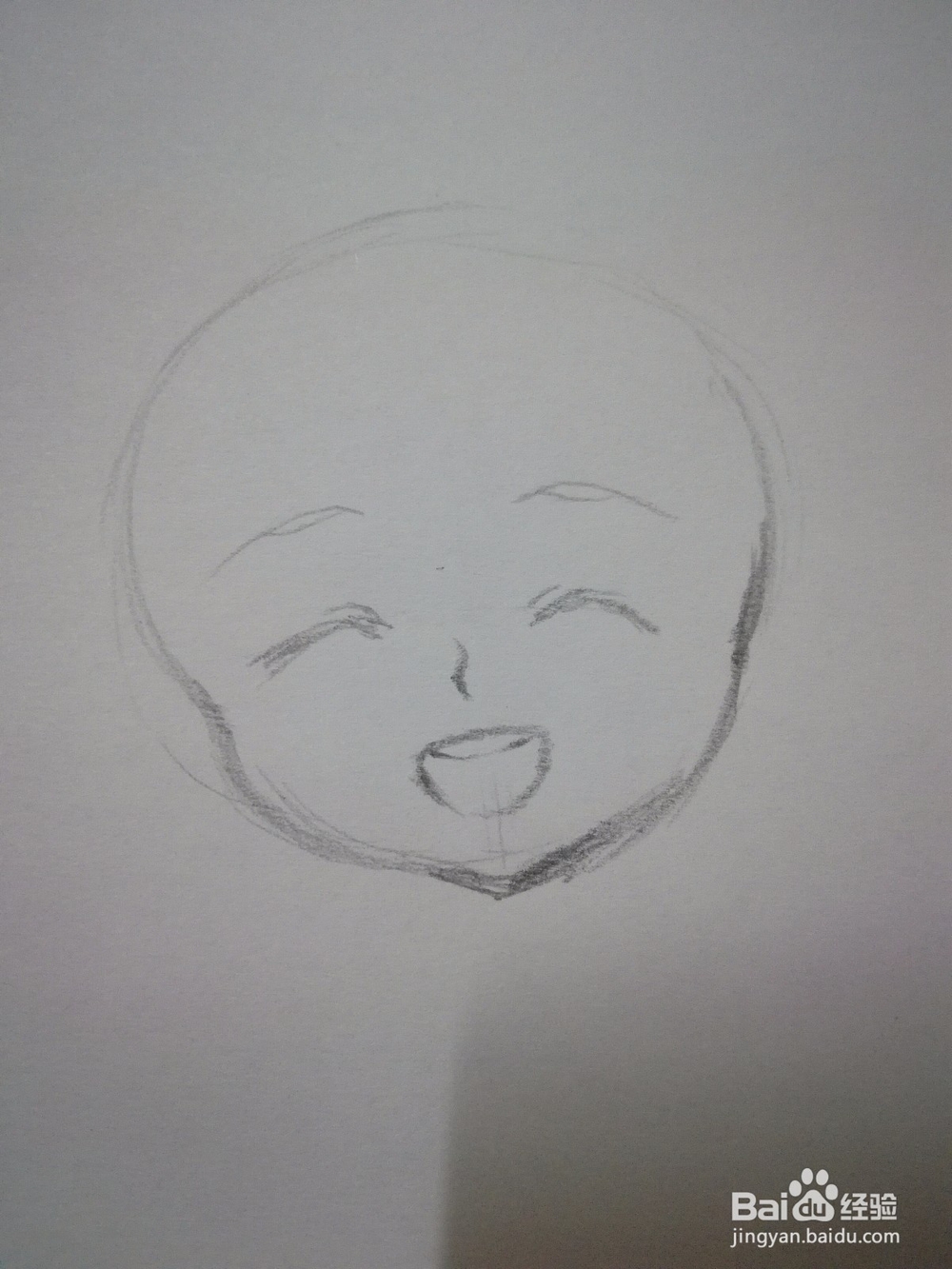 乐呵呵的动漫人物头部怎么画