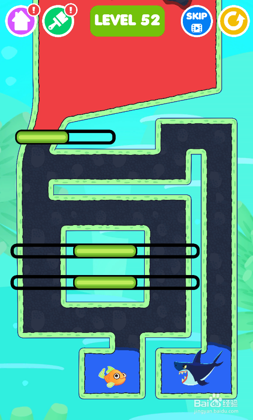 怎样通过Save The Fish的LEVEL 52