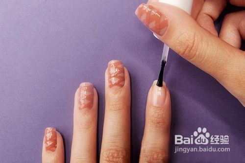 DIY裸色编织美甲