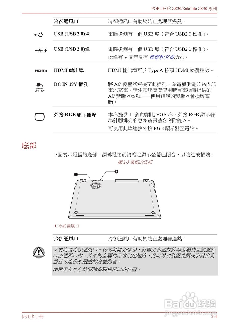 东芝Portege Z830笔记本电脑中文使用说明书:[3]