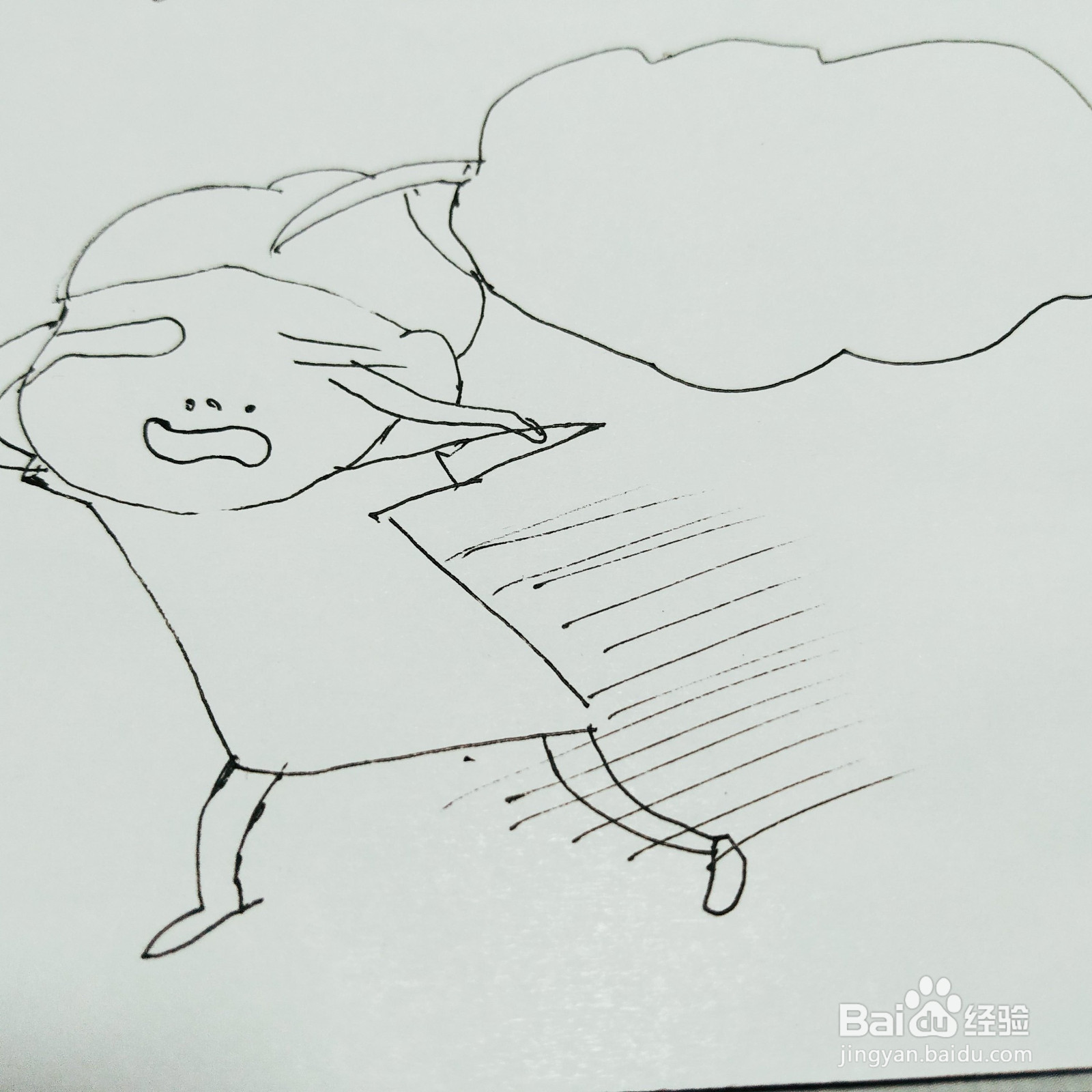 如何来画一位伤心的卡通妈妈简笔画呢