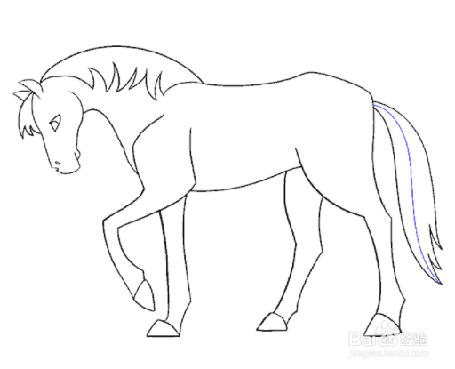 如何画一匹简单的马
