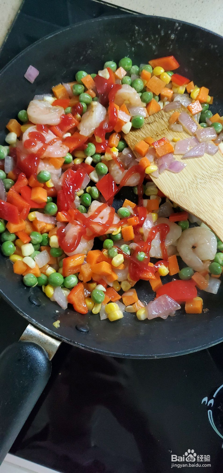 虾仁芝士焗饭的做法