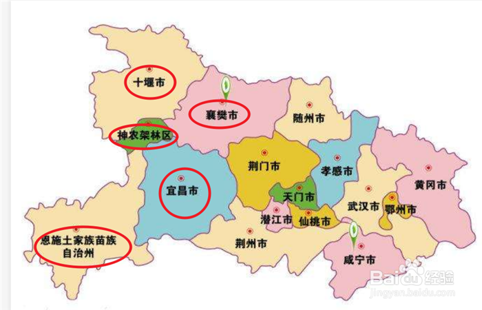 中国湖北省有哪些城市及各城市人口数