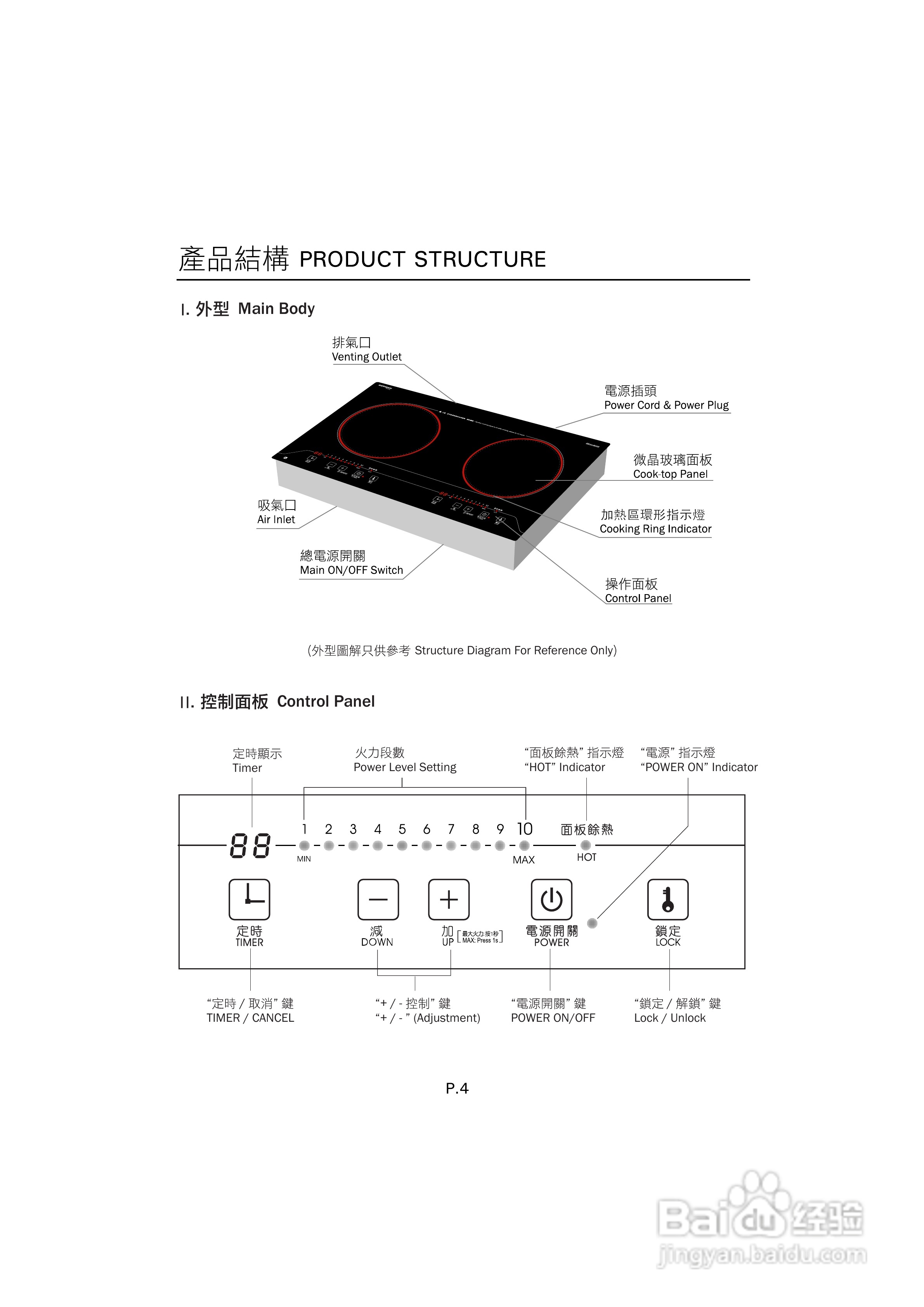 德國寶gic-bd30b嵌入式電磁爐使用說明書