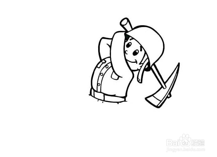 挖矿工人的画法