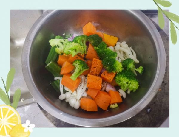 什锦蔬菜三文鱼