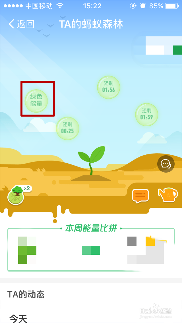 手机支付宝蚂蚁森林怎么设置隐藏绿色能量值