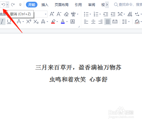 Microsoft Word 文档如何上一步撤销
