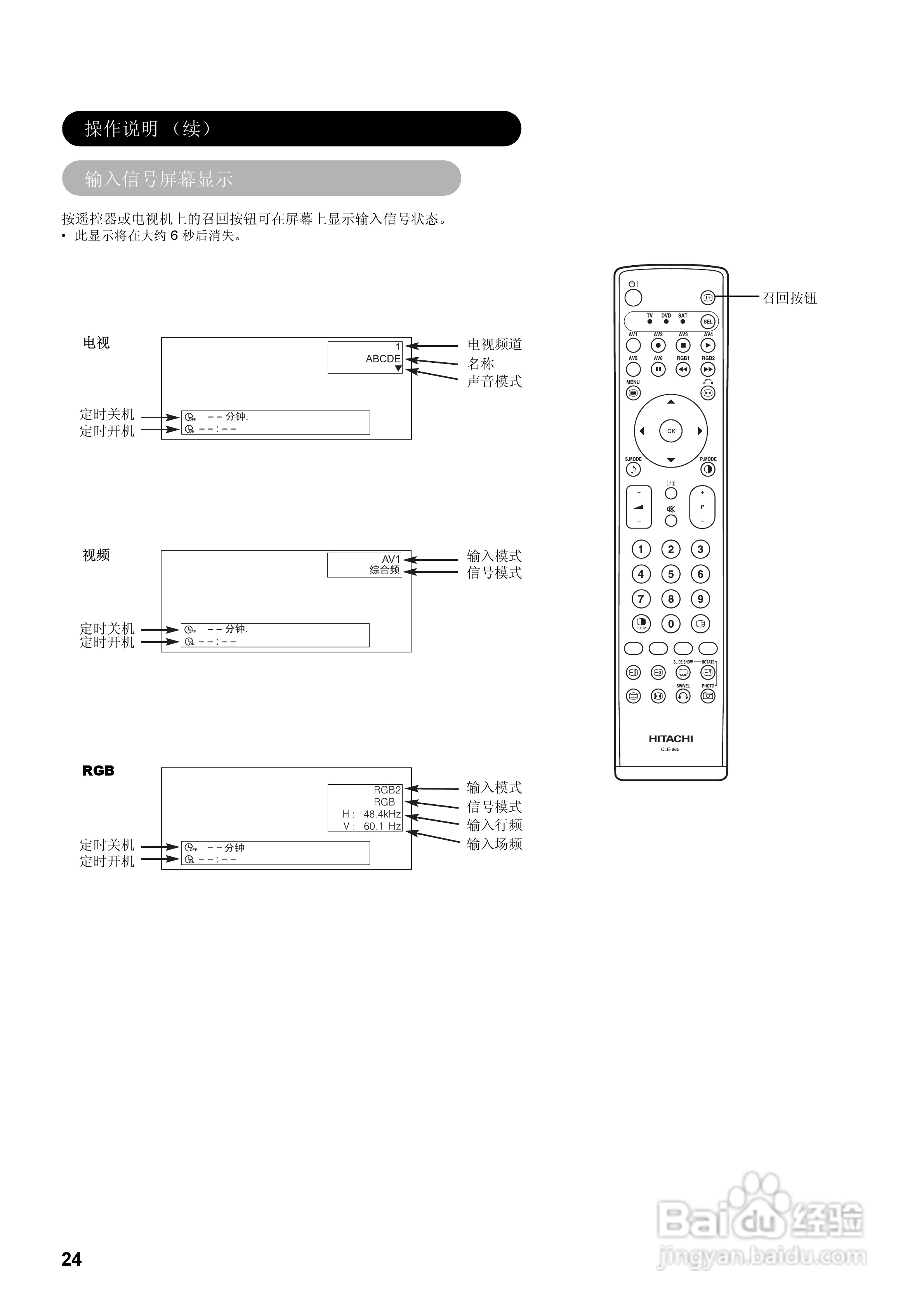 日立32液晶彩色电视接收机说明书:[3]