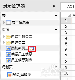企业Web应用生成器活字格页面操作:对象管理器