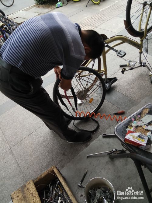 如何自己动手给自行车换内胎 百度经验