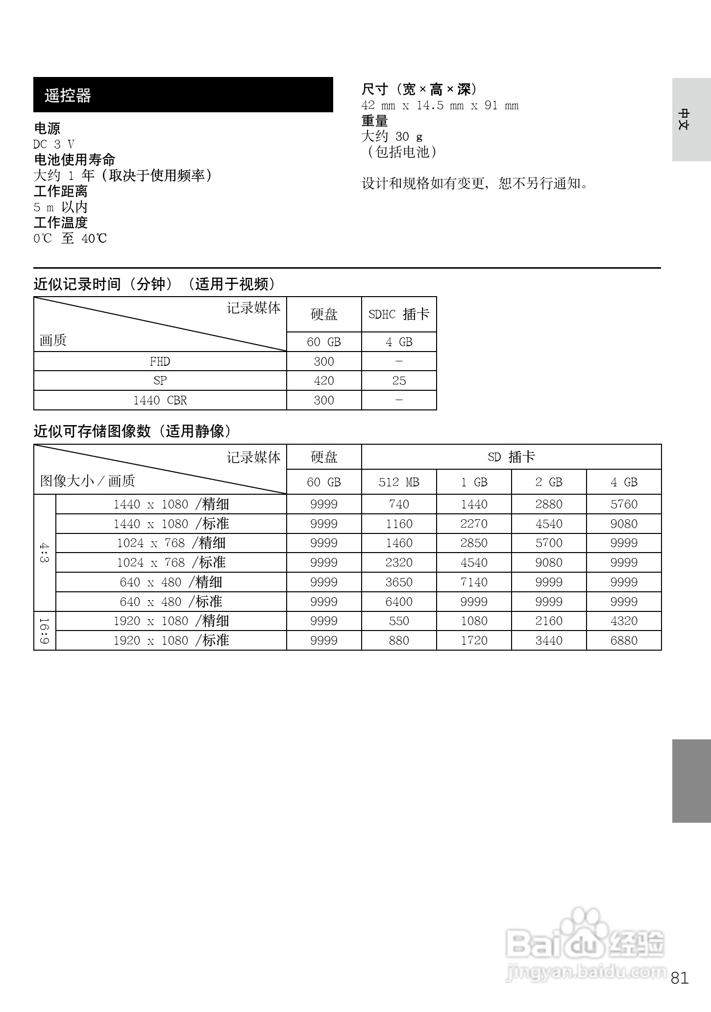 杰伟世 HD7电视机说明书:[9]