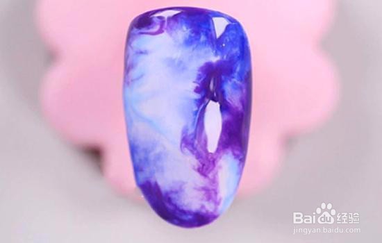 自制泼墨型美甲