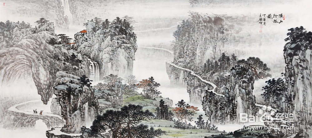 家居墙壁装饰画精选，一幅山水画时尚家居！