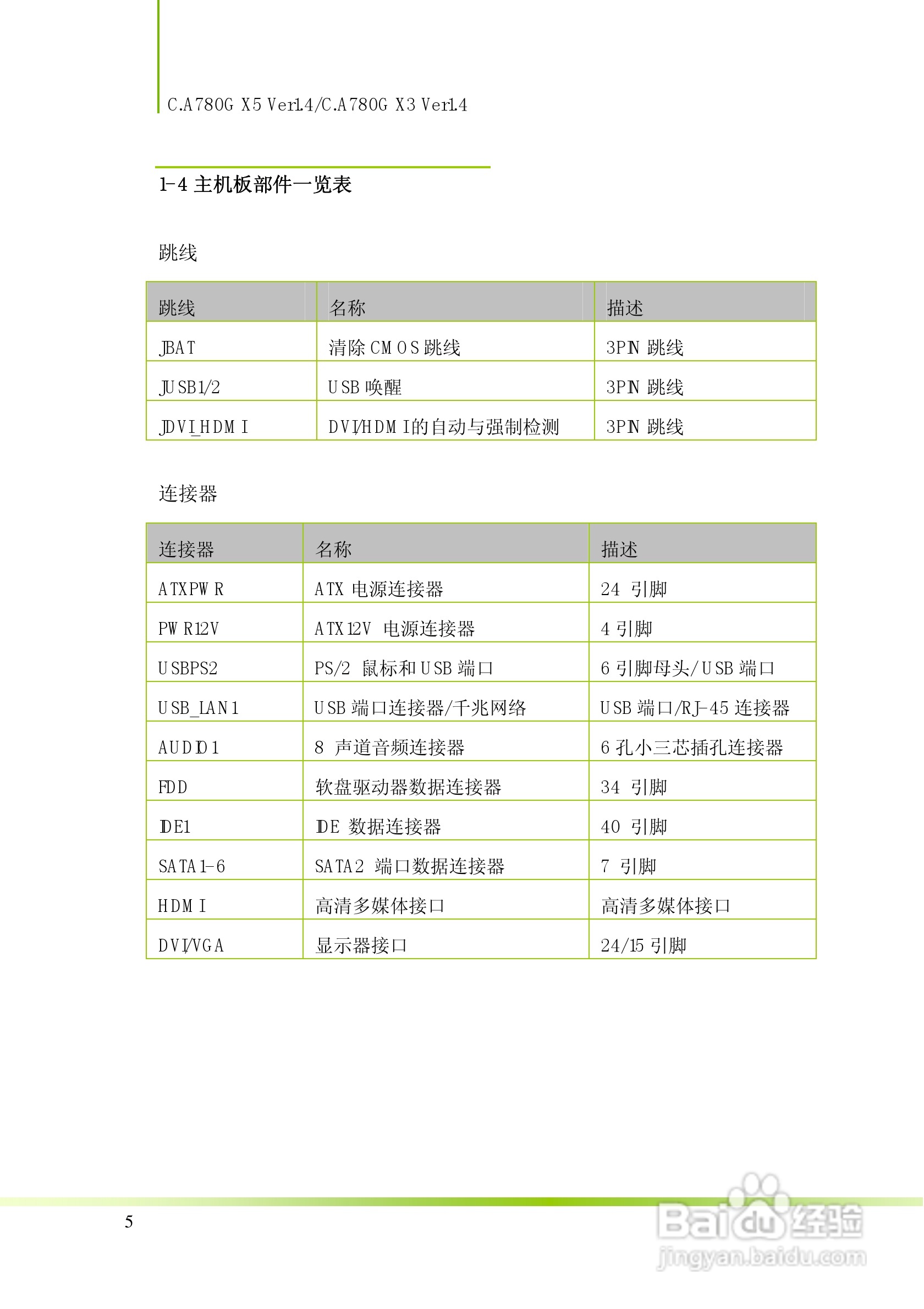 七彩虹C.A780G X3 Ver1.4型主板说明书:[1]