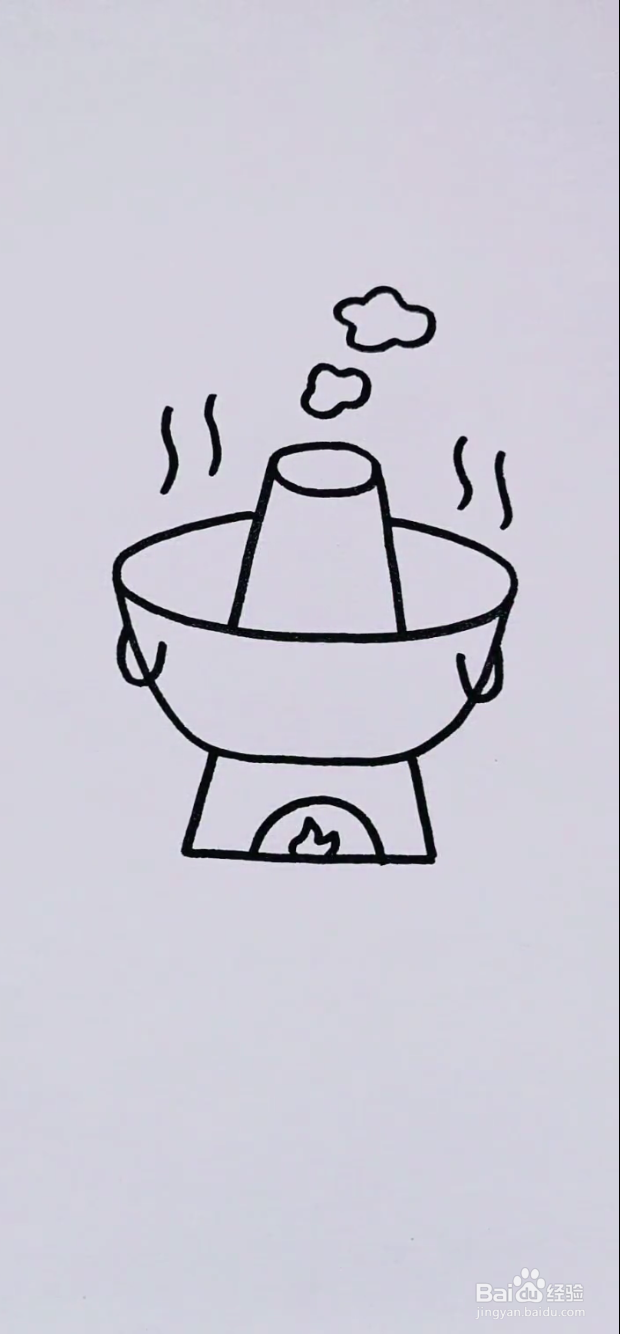 火锅的画法最简单的图片