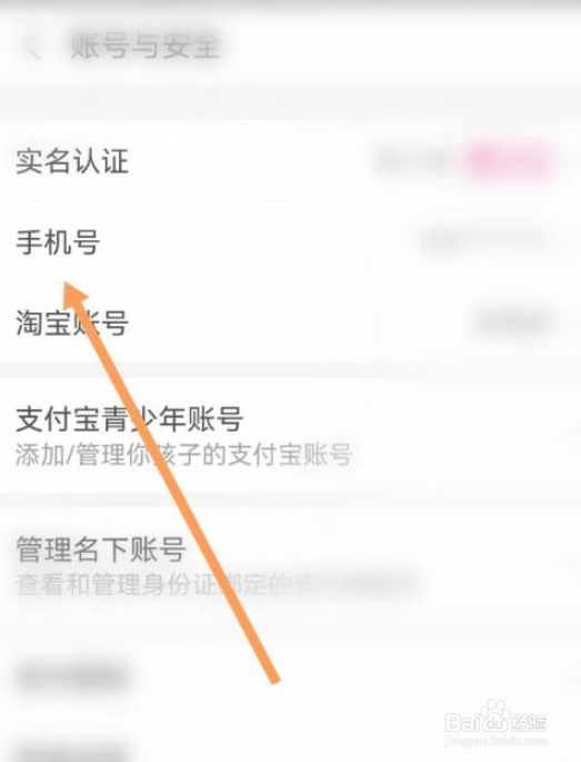 支付宝怎样修改绑定的手机号