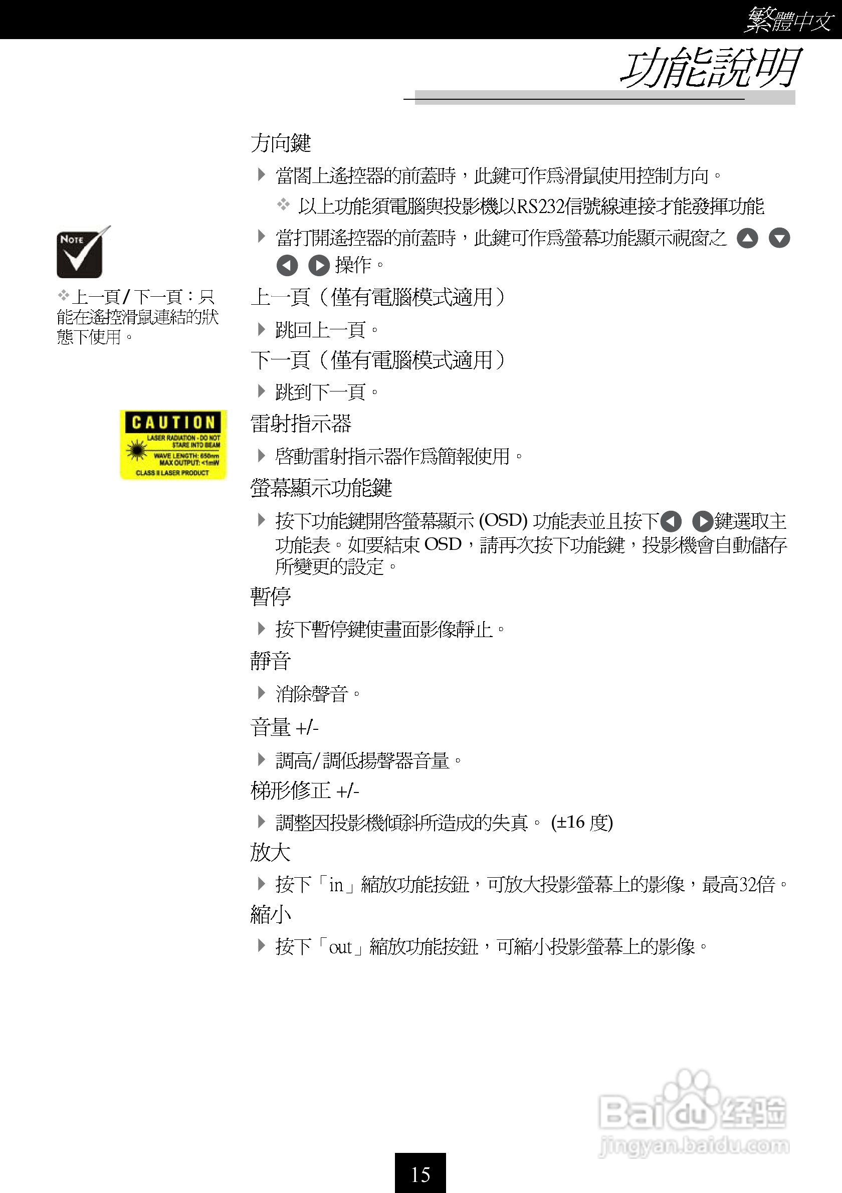 Optoma奥图码 EP737投影机说明书:[2]