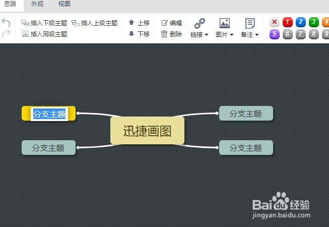 在线绘制思维导图精简方法