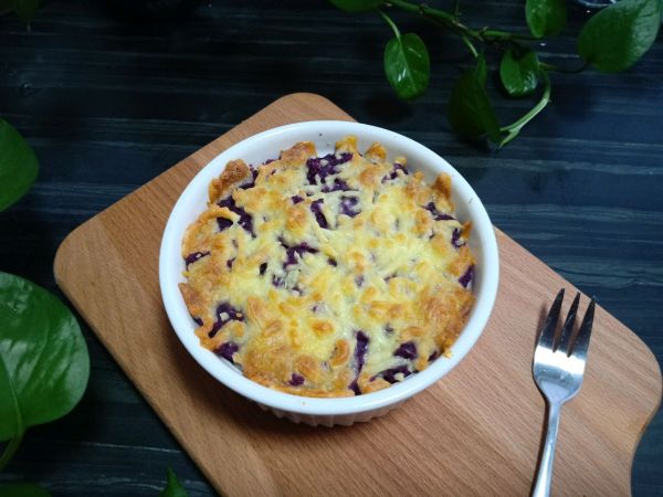 香甜美味，芝士焗紫薯