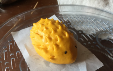 美味可爱——金瓜刺猬包
