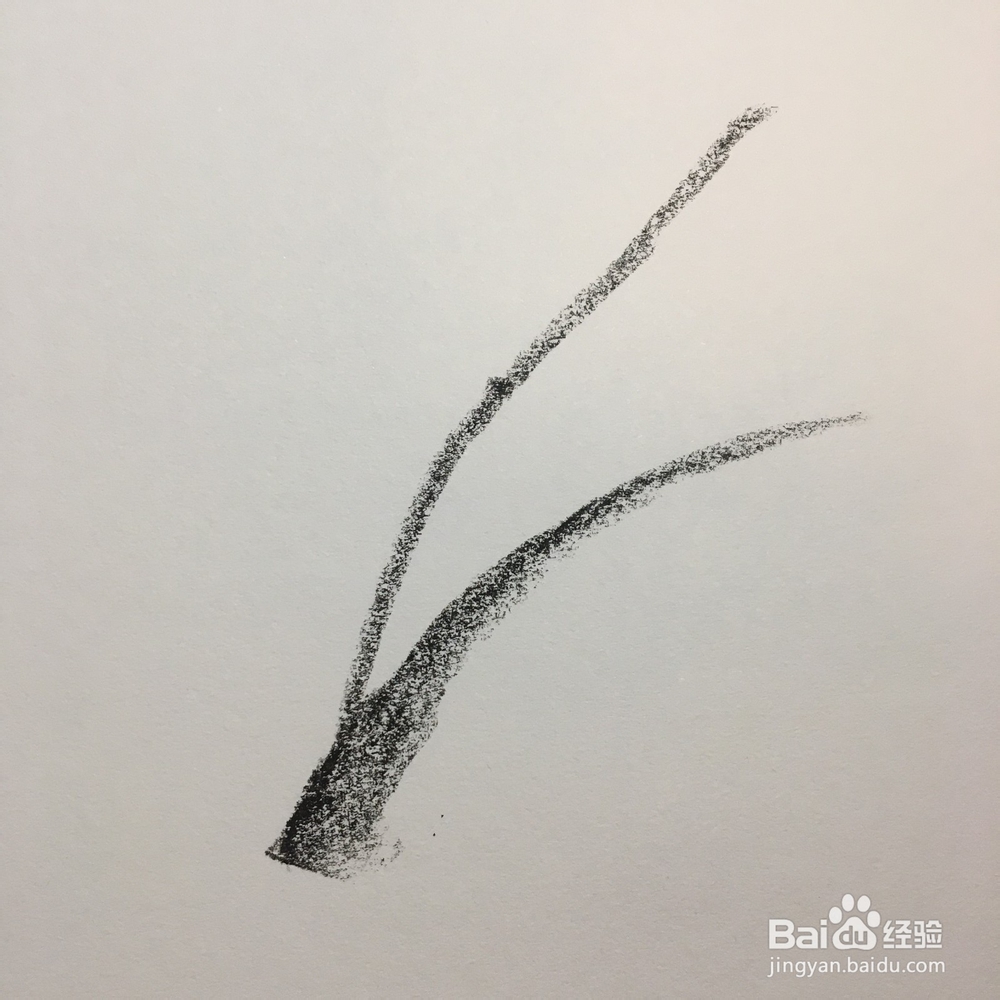 儿童油棒画：枝头上的蜓蜻