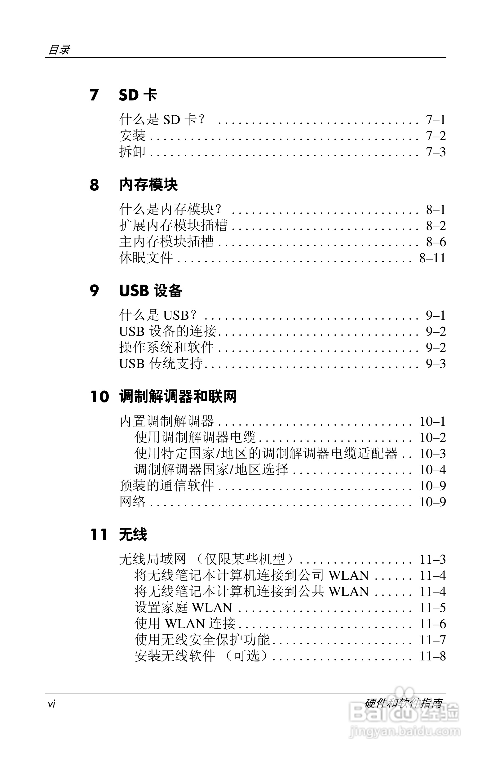 惠普(康柏) HP Compaq nc6230笔记本电脑说明书:[1]
