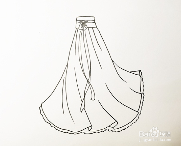 动漫古代裙子画法图片