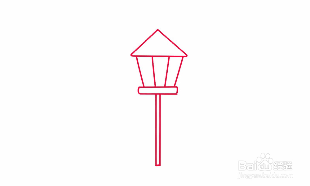 简笔画漂亮的路灯怎么画？