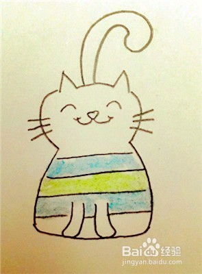 <b>怎么画一只横斑纹猫简笔画</b>