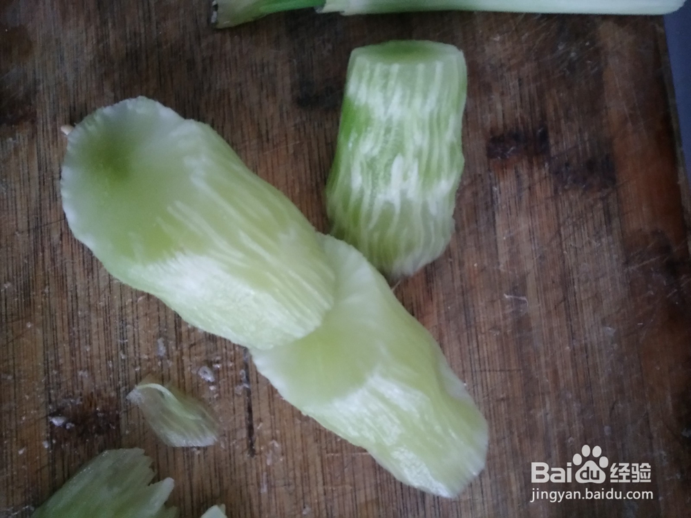 清蒸莴笋片和叶子