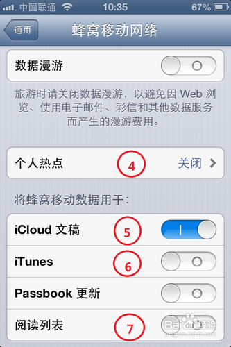 苹果蜂窝数据怎么设置