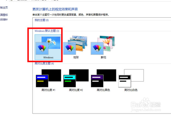 怎么更换win8主题