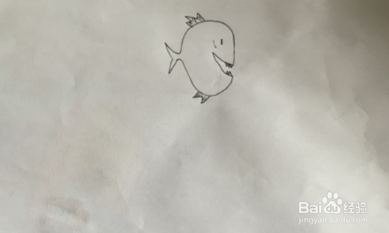 如何画自带灯泡的琵琶鱼