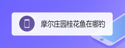 摩尔庄园桂花鱼在哪钓 百度经验 摩尔庄园桂花鱼在哪钓 百度经验