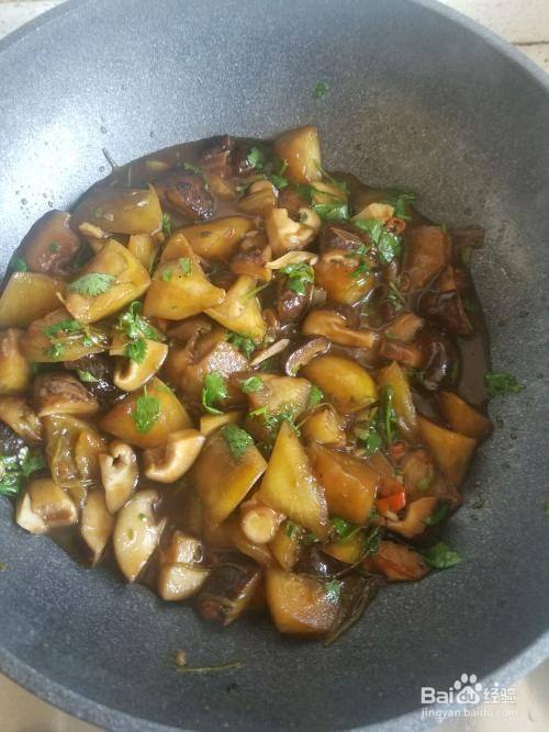 茄子清炒鲜香菇