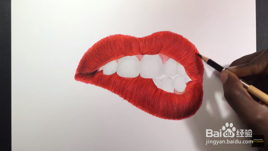 来画极具艺术气息的性感咬唇手绘教程