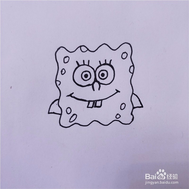 怎么画海绵宝宝的简笔画？
