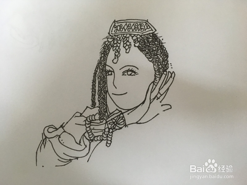 如何画出《风中奇缘》的骊姬来(迪丽热巴系列)