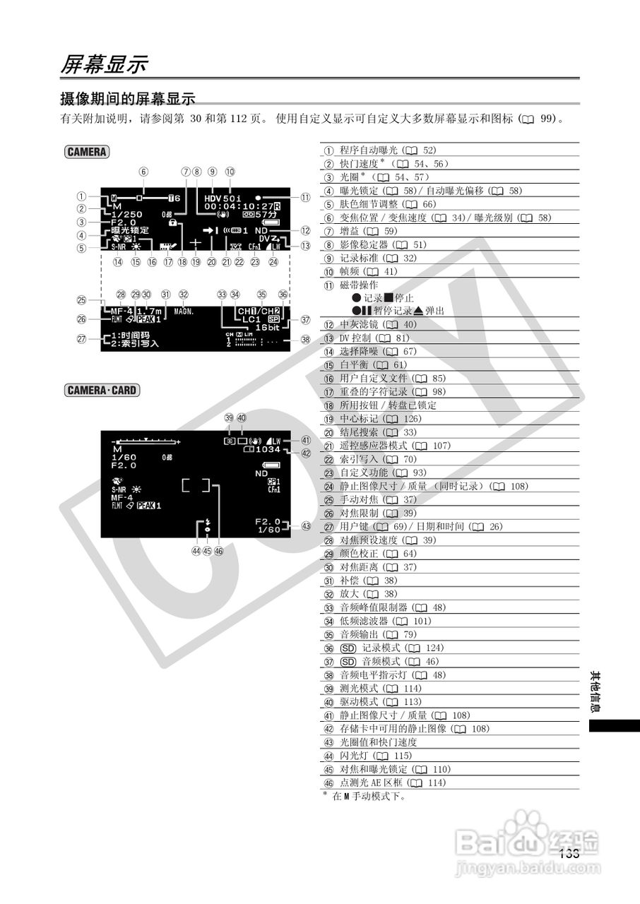 佳能XH A1S数码摄像机使用说明书:[14]