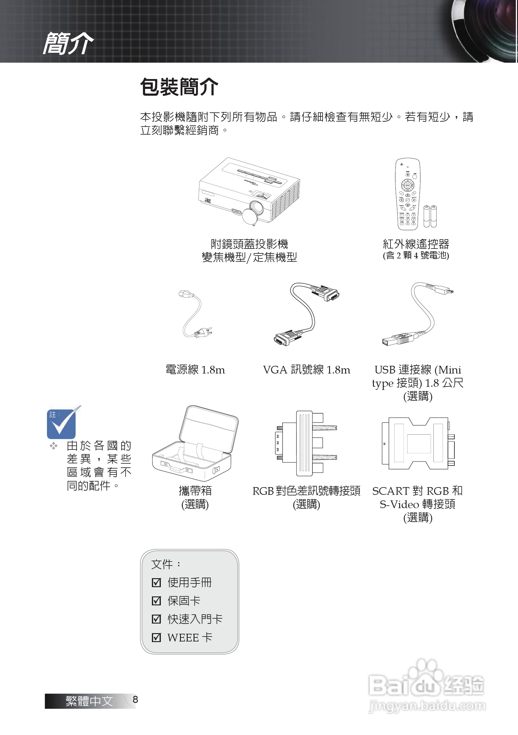 奥图码EX611投影机使用说明书:[1]