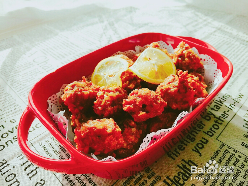 口味清脆的炸藕丸