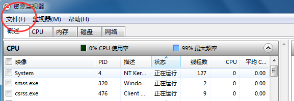 Windows7电脑怎样还原资源监视器的默认设置
