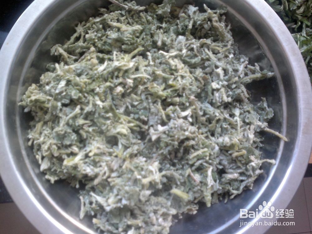 可多吃的健康减肥食品蒸艾草的做法